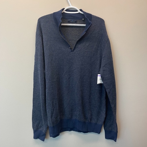 NWT Toscano Men's Quarter zip collar sweater - Picture 2 of 5